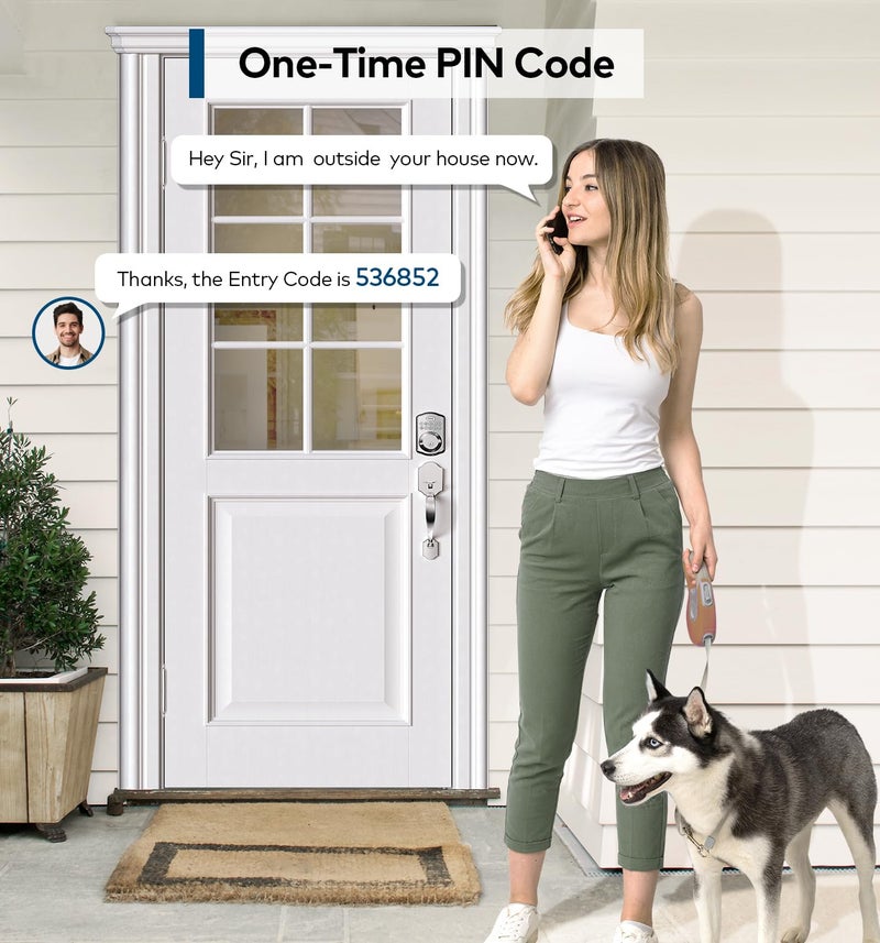 TEEHO Keyless Entry Door Lock Deadbolt with Handle Set  Electronic Digital Smart Locks Set for Front Door with 2 Keys  Easy to Install Keypad Deadbolt  Auto Lock - Satin Nickel - Image 4